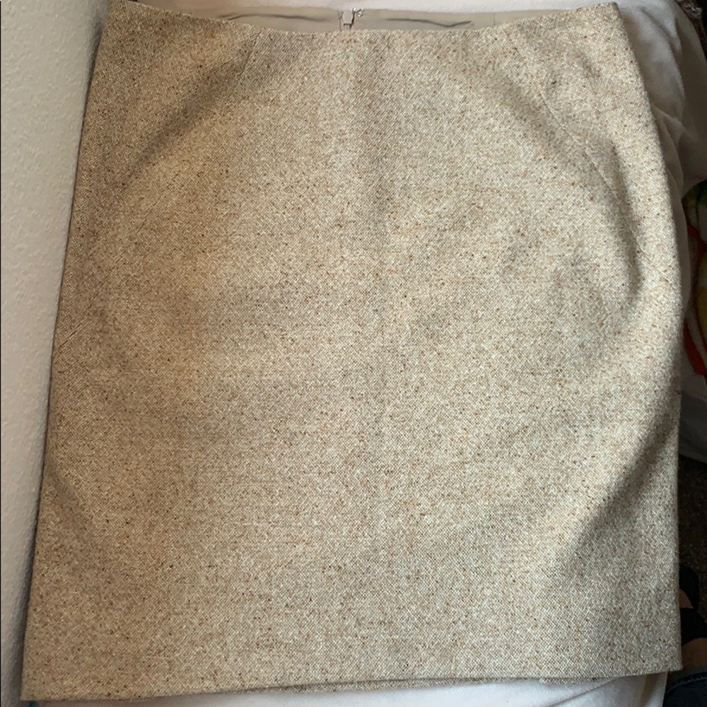 Theory Tweed Tan Mini Skirt